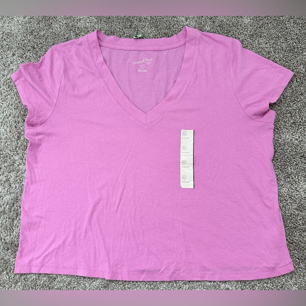 Universal Thread Cropped T-Shirt Set 100% cotton V-neck Size XL pack of 3 - Picture 6 of 11